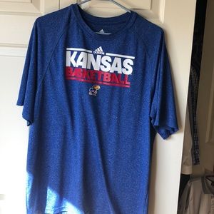 KU basketball adidas tee